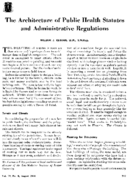The architecture of public health statutes and administrative regulations