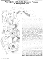 Fatal injuries attributed to consumer products in Pennsylvania 1971