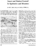 Insect and rodent control in epidemics and disasters