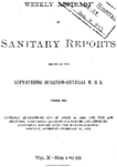 Weekly abstract of sanitary reports  vol Xnos 1 to 52  cover