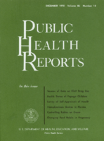 Public Health Reports  v 85  no 12  cover