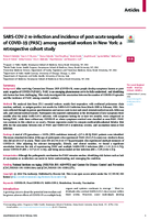 SARSCOV2 ReInfection and Incidence of PostAcute Sequelae of COVID19 PASC Among Essential Workers in New York A Retrospective Cohort Study
