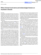 Effect of Desert Dust Storms and Meteorological Factors on Respiratory Diseases