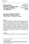 Stressed out predictors of depression among jail officers and deputies