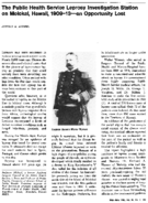 The Public Health Service Leprosy Investigation Station On Molokai Hawaii 190913An Opportunity Lost