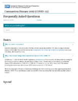 Coronavirus Disease 2019 COVID19 Frequently Asked Questions June 24 2020