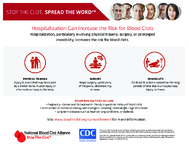 Hospitalization can increase the risk for blood clots