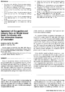 Agreement of occupation and industry data on Rhode Island death certificates with two alternative sources of information