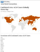 Confirmed 2019nCoV cases globally global map as of 1100 am ET February 10 2020