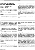 HrsaS Role In Primary Care And Public Health In The 1990S