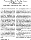 Personnel time in nursing homes of Washington State