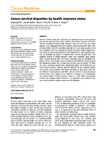 Cancer survival disparities by health insurance status