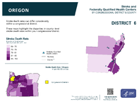 OR Congressional District 06 Stroke and Federally Qualified Health Centers Map 118th Congress