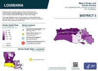 LA Congressional District 03 Stroke and Stroke Centers Map 119th Congress