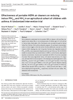 Effectiveness of portable HEPA air cleaners on reducing indoor PM25 and NH3 in an agricultural cohort of children with asthma a randomized intervention trial