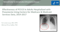 Effectiveness of PCV13 in adults hospitalized with pneumonia Using Centers for Medicare  Medicaid Services data 20142017