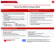Blood clot prevention checklist for pregnant women