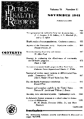Public Health Reports  v 76 no 11 November 1962  table of contents