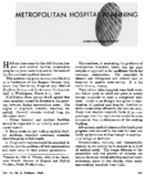 Metropolitan hospital planning