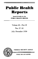 Public Health Reports  v 65 part II nos 2752 JulyDecember 1950  subject index