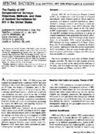 The family of HIV seroprevalence surveys objectives methods and uses of sentinel surveillance for HIV in the United States