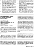HIV Seroprevalence Surveys In Sexually Transmitted Disease Clinics