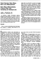 Bone mass measurement fracture risk and screening for osteoporosis