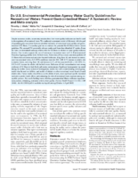 Do US Environmental Protection Agency water quality guidelines for recreational waters prevent gastrointestinal illness A systematic review and metaanalysis