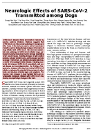 Neurologic Effects of SARSCoV2 Transmitted among Dogs