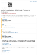 Active investigations of multistate foodborne outbreaks