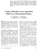 Urinary fluoride levels associated with use of fluoridated waters