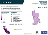 CA Congressional District 28 Stroke and Stroke Centers Map 119th Congress