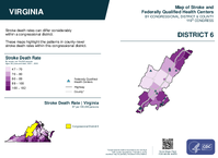VA Congressional District 06 Stroke and Federally Qualified Health Centers Map 119th Congress