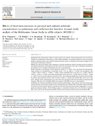 Effects of shortterm increases in personal and ambient pollutant concentrations on pulmonary and cardiovascular function a panel study analysis of the Multicenter Ozone Study in oldEr subjects MOSES 2