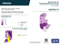 IN Congressional District 09 Stroke and Federally Qualified Health Centers Map 119th Congress