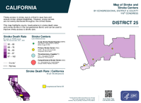 CA Congressional District 25 Stroke and Stroke Centers Map 119th Congress