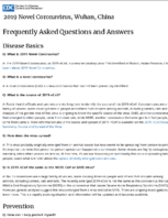2019 novel coronavirus Wuhan China frequently asked questions and answers