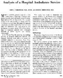 Analysis of a hospital ambulance service