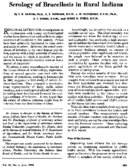 Serology Of Brucellosis In Rural Indiana