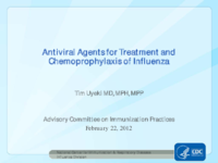 Antiviral agents for treatment and chemoprophylaxis of influenza