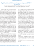Rapid Adaptation of HIV Treatment Programs in Response to COVID19  Namibia 2020