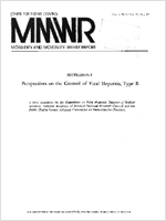 MMWR Morbidity and Mortality Weekly Report May 7 1976  Vol 25  No 17 Supplement Perspectives on the Control of Viral Hepatitis Type B