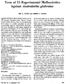 Tests Of 15 Experimental Molluscicides Against Australorbis Glabratus