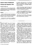 Osteoporosis regulatory view