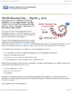 World Hearing Day  March 3 2021