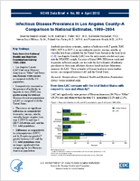 Infectious Disease Prevalence in Los Angeles CountyA Comparison to National Estimates 19992004