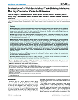 Evaluation of a WellEstablished TaskShifting Initiative The Lay Counselor Cadre in Botswana