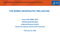 Tickborne encephalitis TBE vaccine