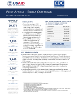 West Africa  Ebola Outbreak Fact Sheet 14 Fiscal Year FY 2015