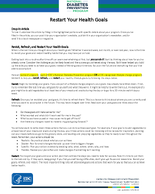 National Diabetes Prevention Program Restarting Your Health Goals